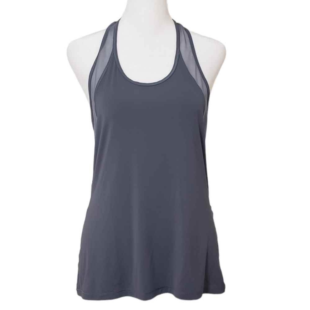 Victoria's Secret Sport Mesh Racerback Tank Top Gray Size S